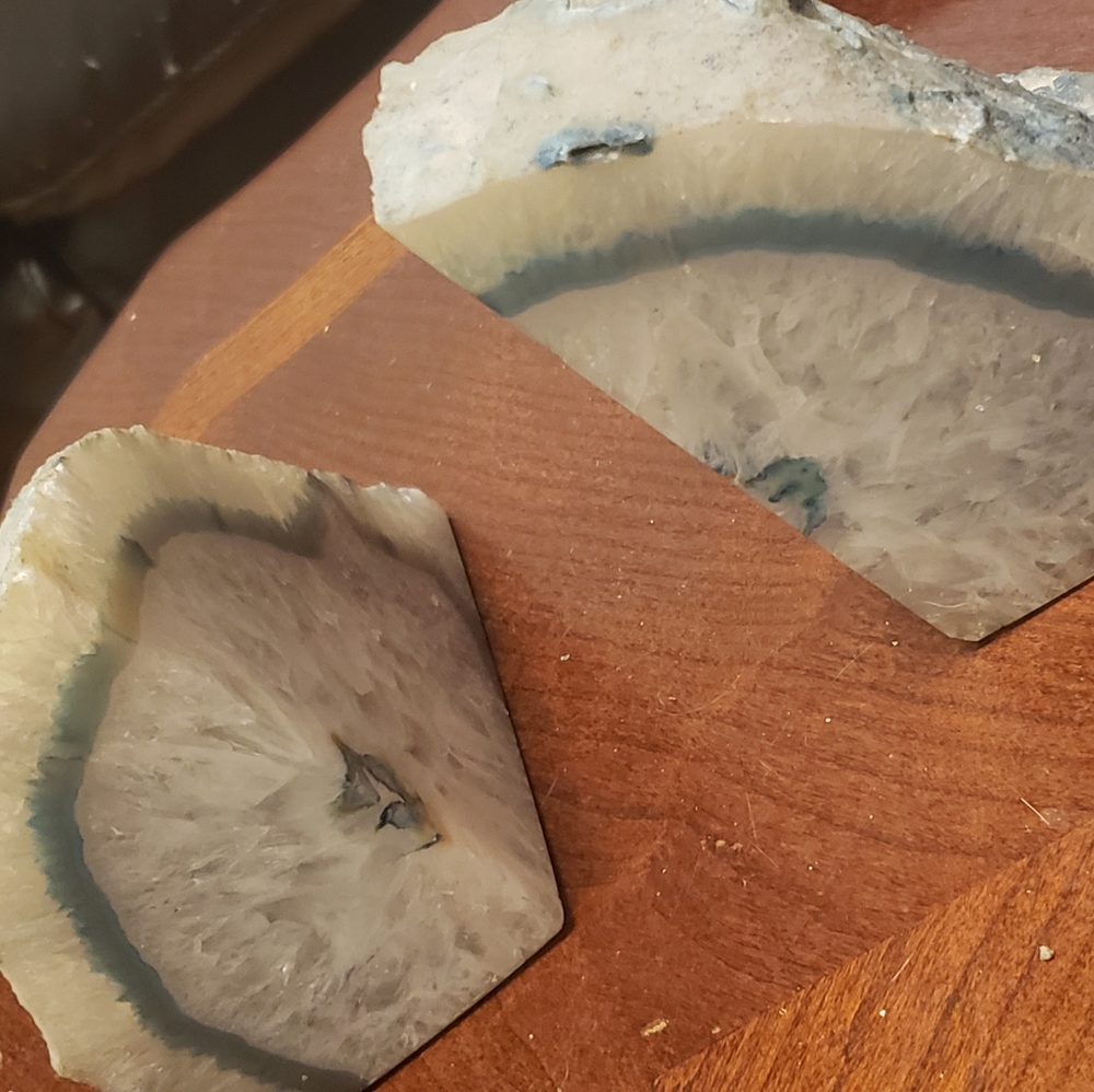 Gorgeous blue Agate Crystals/Bookends